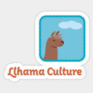 Llhama Culture Minimalist Square Sticker